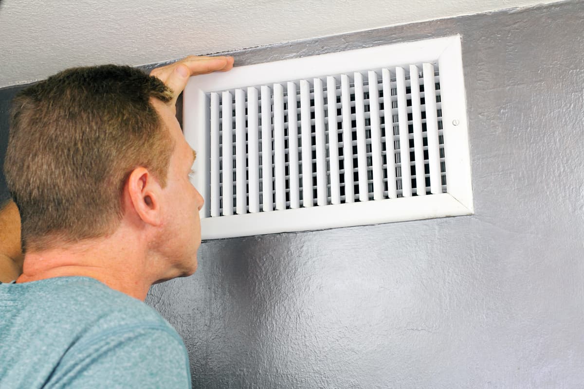 Man Air Conditioning Vent